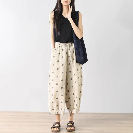 裁缝学苑AH45九分波点印花休闲裤纸样裤子女装夏季直筒裤打版裁剪 商品图2
