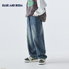预售3.27发 蓝汽水2025年秋季新款亲子装中大男童假口袋牛仔裤复古直筒阔腿裤 商品缩略图0