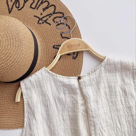 壁虎瑜伽【2508QZ397】复古条纹棉麻连衣裙【5天发货】 商品图5