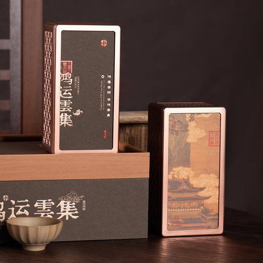 鸿运云集【027两方罐  咖色】46元一套/一箱10套 商品图3