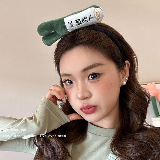 「网红同款！搞怪大葱发箍」可爱蔬菜头饰创意葱明人超萌发卡儿童成人拍照头箍女配饰 商品图1