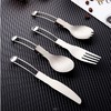 【纯钛户外折叠勺/套装】户外野营纯钛折叠刀叉勺家用钛合金沙拉叉勺子野餐便携餐具三件套 商品缩略图7