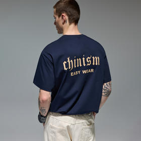 CHINISM赤尘 凉感短袖T恤男夏季新款宽松美式字母印花男士半袖