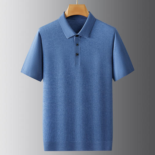 【DX】大依优型大码男装翻领休闲毛衣短袖薄款针织衫polo时尚男士加肥大码秋季上衣肥佬保暖毛衫 商品图8