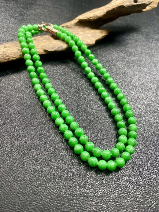 【FC0108】18K镶嵌翡翠阳绿项链  色泽阳绿  冰润细腻 贵气十足 商品图0