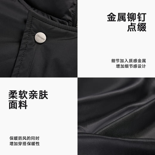 CHINISM赤尘 黑色解构风羽绒马甲男冬季休闲马夹加厚保暖无袖外套 商品图4
