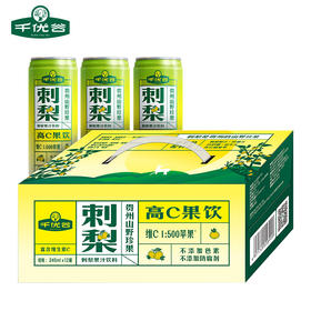 贵州 千优谷 刺梨高C果汁饮料 245ML*12罐/箱