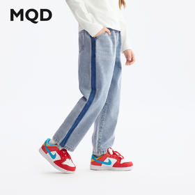 【MQD】童装女童裤子2025春季新款儿童牛仔裤百搭长裤中大童束脚裤