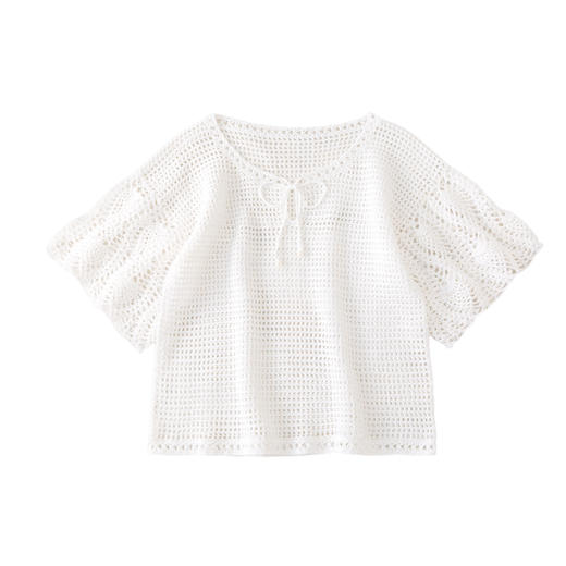 苏苏姐家清雅素缕上衣手工DIY钩针蕾丝毛线团上衣自制材料包 商品图5