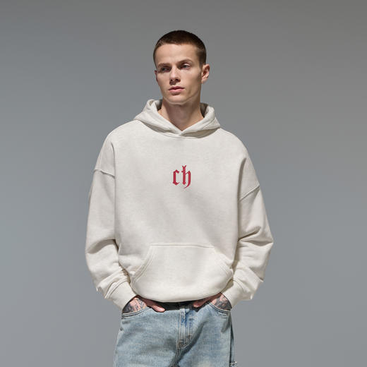 CHINISM赤尘 CH经典印花连帽卫衣男2025新款美式男士外套情侣帽衫 商品图0