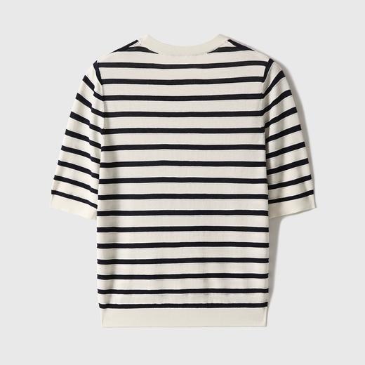 新款天丝莱赛尔桑蚕丝条纹芭蕾女孩刺绣衫 商品图9