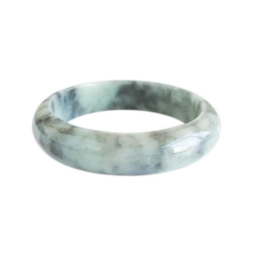 【天然正品】A货翡翠天然糯种飘乌鸡57号翡翠手镯女士现售价：520特价！310725NJM06 商品图0