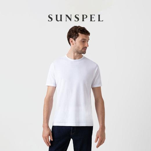 SUNSPEL男士经典款Supima匹马棉圆领短袖T恤夏季舒适轻薄透气 商品图2