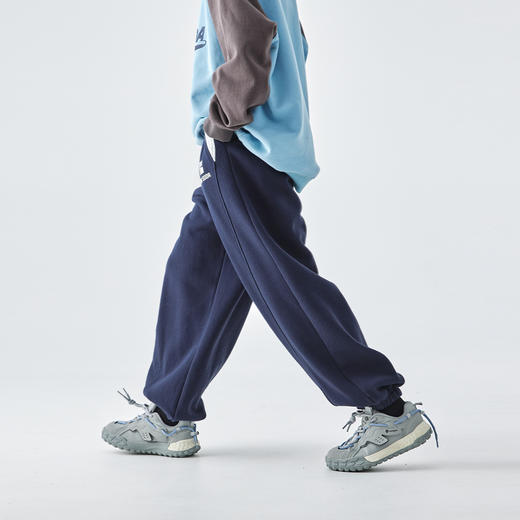 蓝汽水2025年秋冬新款亲子装中大男童拼色卫裤休闲保暖运动束脚裤 商品图4