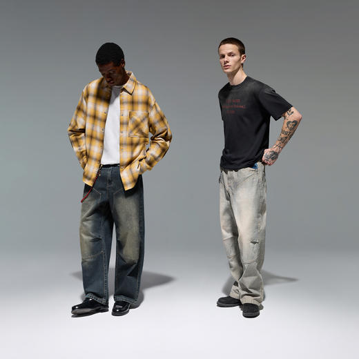 CHINISM赤尘 伐木工装牛仔裤男秋季新款美式复古男士直筒休闲裤 商品图4