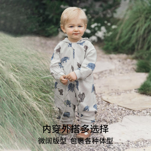 【新客福利】嫚熙婴儿连体衣连帽卫衣宝宝长袖外出服新生儿爬服 商品图4