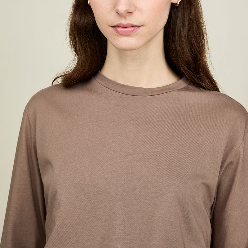 SUNSPEL女士经典款Supima棉Boy Fit短袖T恤春夏休闲舒适透气轻薄