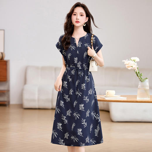 减龄洋气收腰，碎花连衣裙印花裙HR-ZYF8859 商品图2