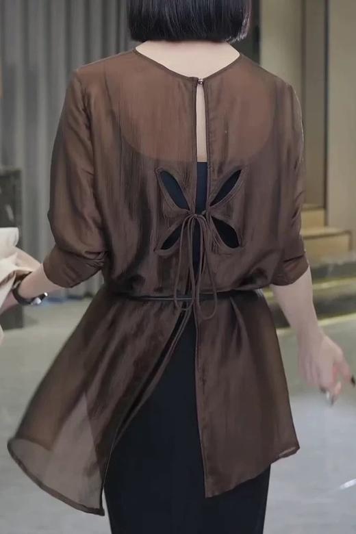 Kai & Kiera 复古气质风正反两穿防晒衬衣 20996 商品图1