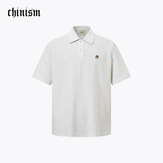 CHINISM赤尘 牛仔帽刺绣短袖polo衫男2025夏季针织T恤男士上衣 商品图0