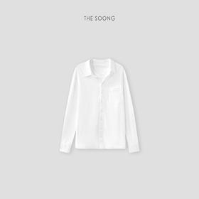 THESOONG"云朵廓形"40s纯棉超轻薄单纱平纹肌理衬衫外套HWCS7607