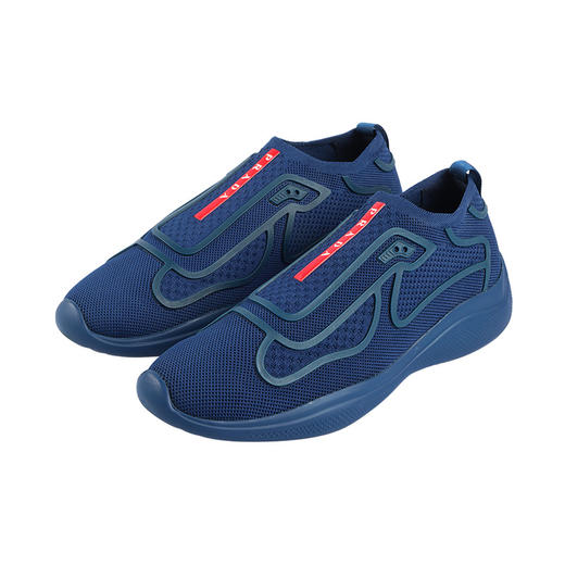 【超惠秒】Prada 普拉达 男士织物真皮舒适百搭运动休闲鞋 12141 商品图0