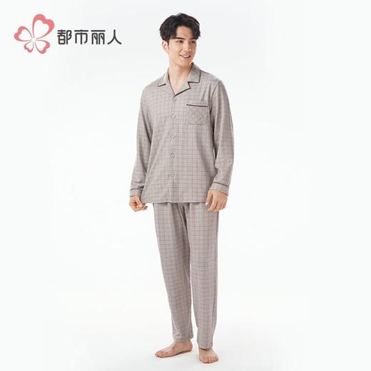都市丽人睡衣马丁绵睡衣男士家居服长袖长裤保暖面料套装FHH0B2 商品图2