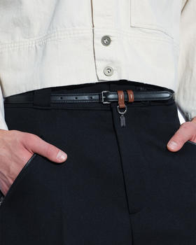 现货 THS-无 M6家 荔枝纹小牛皮细款腰带 CR234