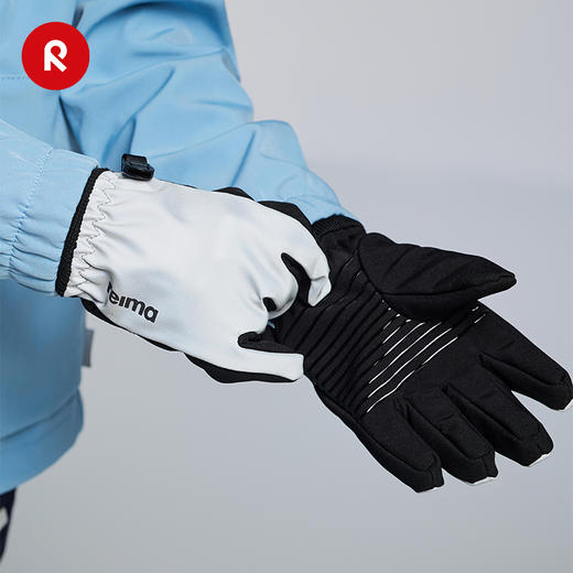 芬兰reima2025男女儿童大童拒风反光运动保暖舒适分指软壳手套 商品图2