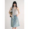 MAISON CECILE 夏日水洗蓝百搭休闲宽松显瘦显比例A摆牛仔半身裙 商品缩略图0