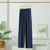 丁摩新款真丝裤休闲裤女长裤桑蚕丝直筒裤大码宽松垂感裤子AL1000401 商品缩略图2