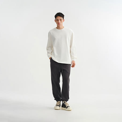 【商场同款】CHINISM赤尘 植绒印花LOGO长袖T恤男早秋纯棉打底衫 商品图3