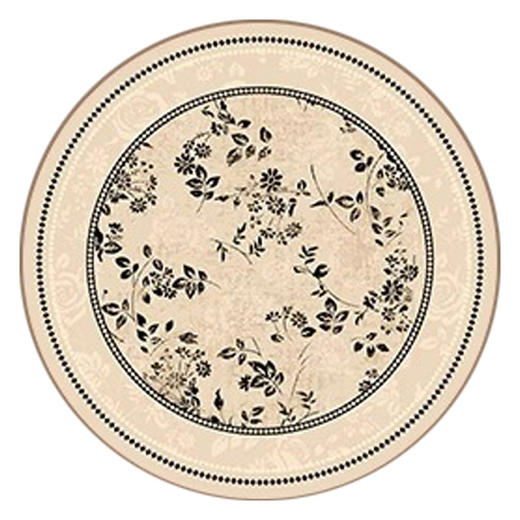 【法式中古风🖤原纱抗+0甲醛】 衣帽间化妆间地垫 圆形地毯惊艳上线！✨母婴可用、防滑抗菌、擦即净，轻松打造轻奢级客厅&卧室！ 商品图4