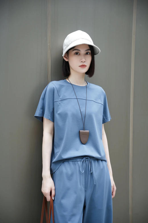 【高品质私服】【IC棉弹双面布T恤+长裤】修身立体剪裁版型，展现利落身形，无多余接缝，线条流畅G1506/G1507-CC【无标出货 介意慎拍】 商品图5