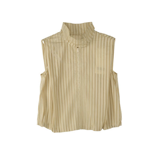 谜底无袖上衣女2025夏新款通勤风气质宽松衬衫下摆收缩25BMS5007 商品图4