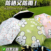【一键开合 清新守护】FIYU小清新系列全自动晴雨伞 内层黑胶涂层 阻隔99.9%紫外线 荷叶拒水伞布 黑钢八骨伞架 晴雨两用 伞面直径95cm 约重355g 商品缩略图5