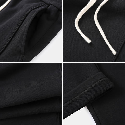 CHINISM折扣季 重磅纯棉运动卫裤男秋季宽松直筒休闲男士阔腿裤子 商品图5