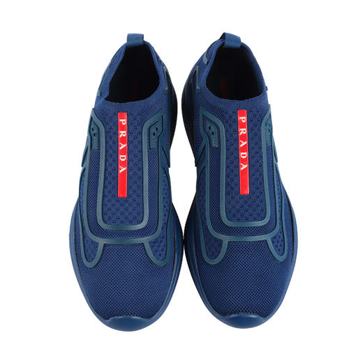 【超惠秒】Prada 普拉达 男士织物真皮舒适百搭运动休闲鞋 12141 商品图3