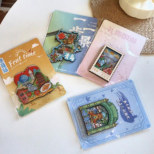 “开中隐藏款发199元红包”  中国城市记忆冰箱贴 原创设计 随机5款不重复 商品图8