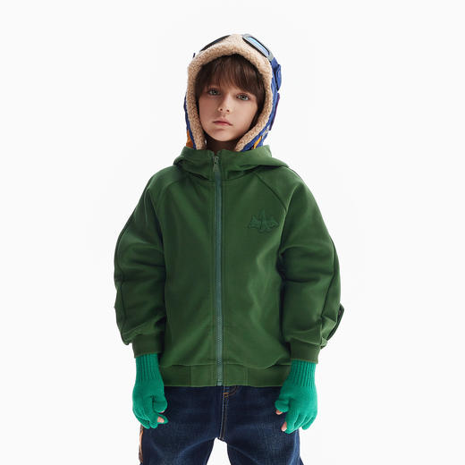 【MQD】童装男童外套春秋装款儿童连帽上衣宽松宝宝宽松夹克衫 商品图1