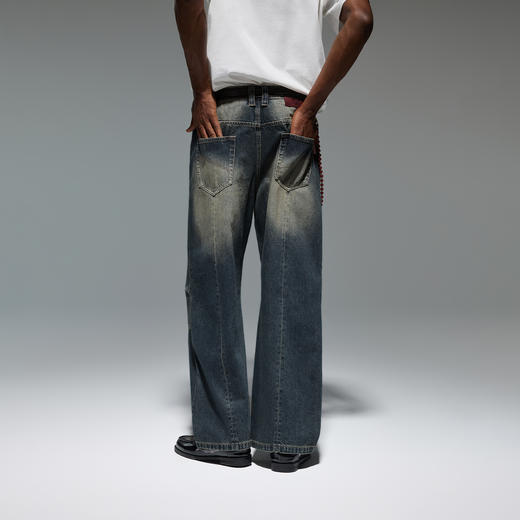 CHINISM赤尘 伐木工装牛仔裤男秋季新款美式复古男士直筒休闲裤 商品图3