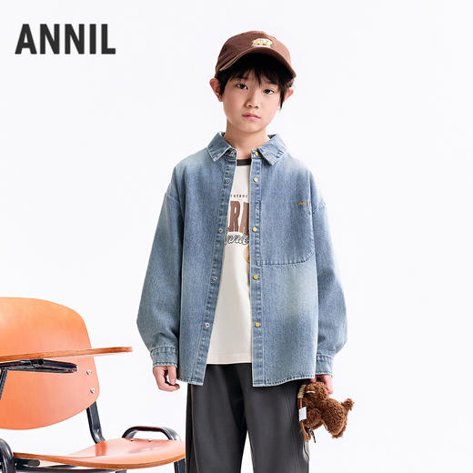 【实体店同款】男童夹克外套秋季新款安奈儿童装AB535133 商品图0