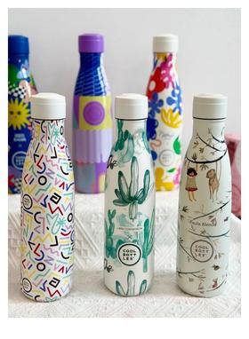 COOL BOTTLES惊奇世界系列保温杯500ml✨来自西班牙的设计师品牌 3D印花杯身，7层杯壁工艺内部抽真空技术❗保热18h、保冷36h 保温效果卓越 304不锈钢