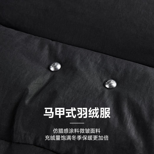 CHINISM赤尘 黑色立领鸭绒羽绒马甲男冬季新款加厚保暖男士马夹 商品图2