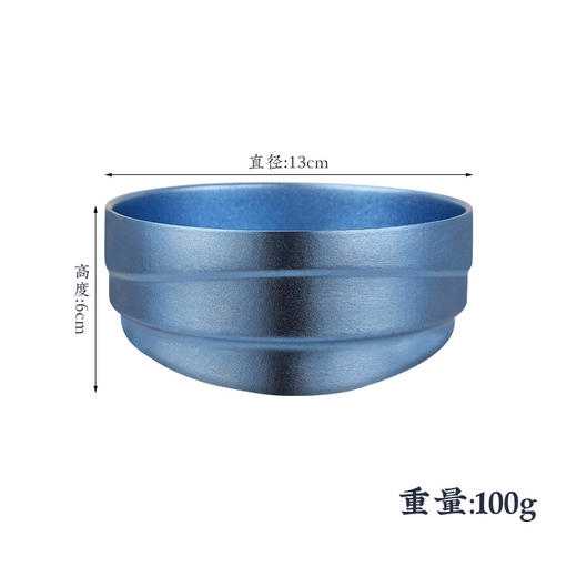 【纯钛碗】家用纯钛饭碗大号双层加厚吃饭碗高端餐厅餐具户外野餐露营钛碗 商品图12