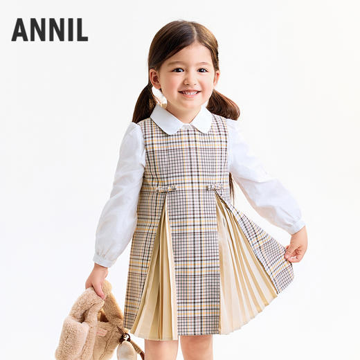 【实体店同款】女童无袖连衣裙秋季新款安奈儿童装XG533198 商品图1