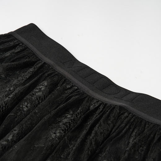 谜底蕾丝半身裙2025秋季新款复古文艺百搭松紧腰中长裙257MB7839 商品图3