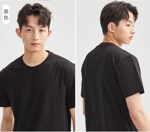佐丹奴男装针织纯棉纯色简约基础款舒适圆领T恤衫01025250 商品图1