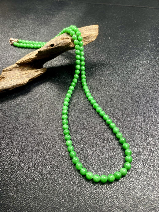 【FC0108】18K镶嵌翡翠阳绿项链  色泽阳绿  冰润细腻 贵气十足 商品图2