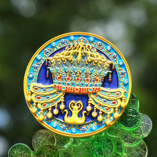 【九龙九凤冠纪念币】珐琅新中式国风精致小礼物北京国博旅游 商品图1